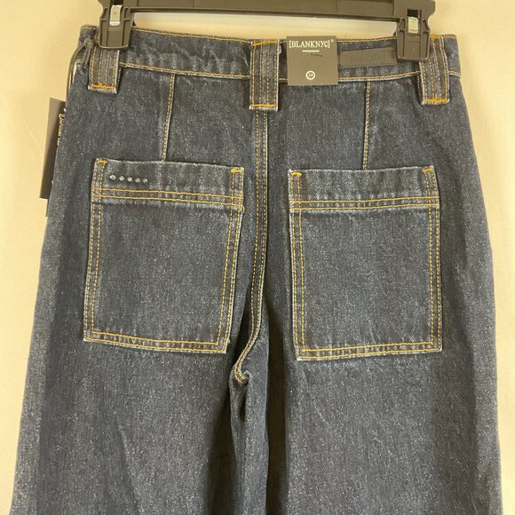 BlankNYC High Cuffed Jeans 24 Blue Dark Wash New NWT - Picture 8 of 12